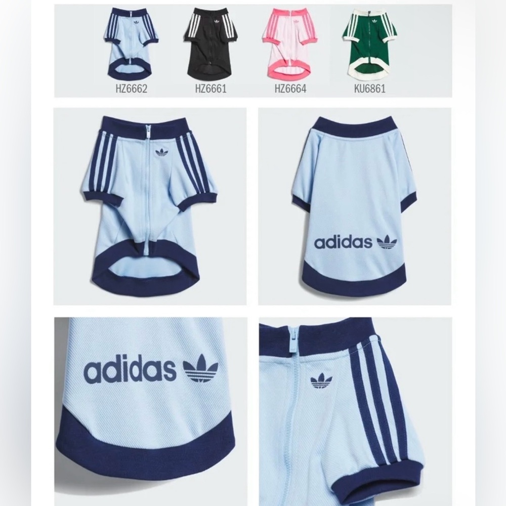 Adidas Originals Pet Tracksuit Zip-Up Jacket Dogs Cats Collection HZ6662 size M - Picture 6 of 6
